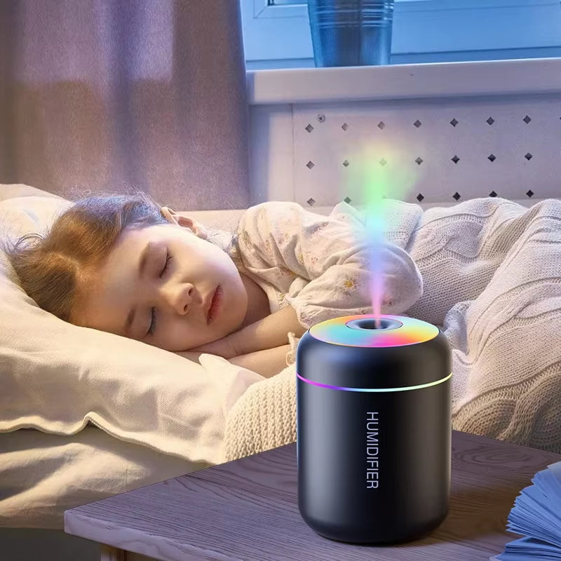 Mini Air Humidifier USB Electric 180ML Aroma Diffuser Essential Oil Purifier Aromatherapy Mist Maker Lights for Car Home Bedroom