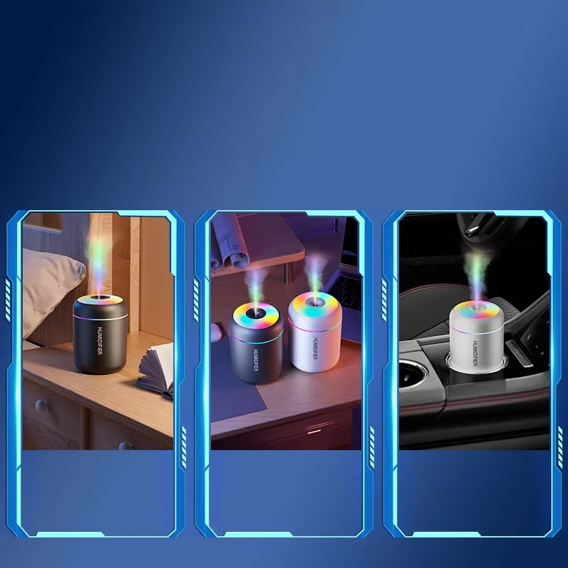 Mini Air Humidifier USB Electric 180ML Aroma Diffuser Essential Oil Purifier Aromatherapy Mist Maker Lights for Car Home Bedroom